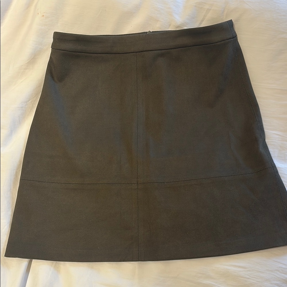 Classic Suede Olive Green Women's Skirt
